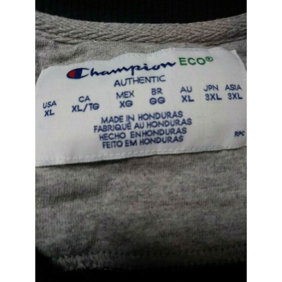 Champion Cropped Cut Off Crewneck Sweatshirt Sz XL‎ - Picture 7 of 7